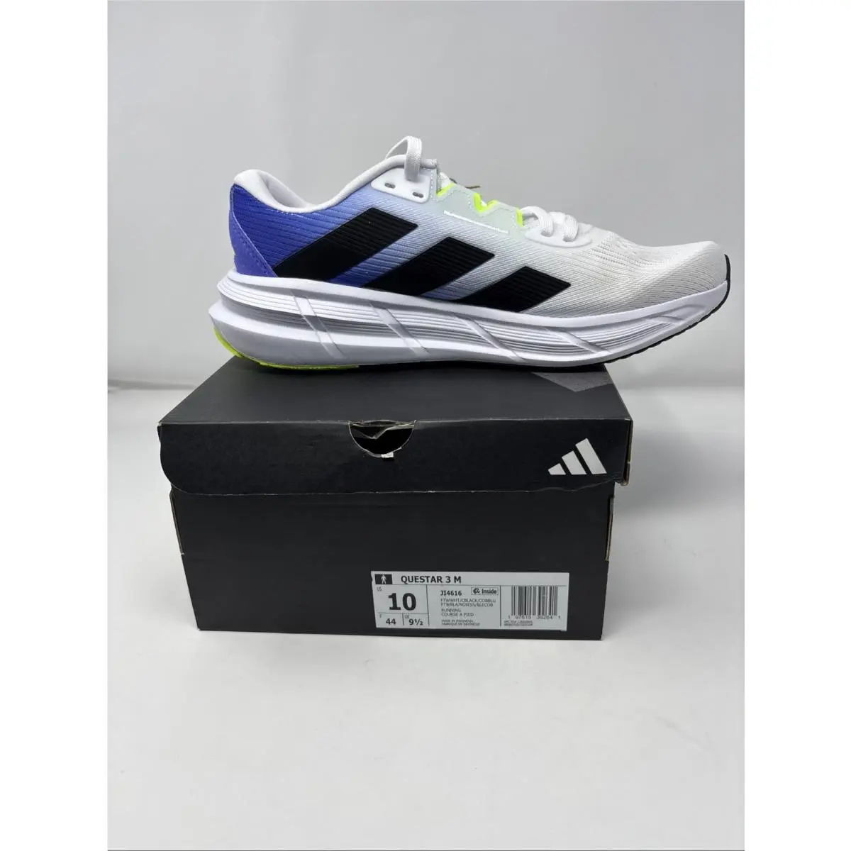 Adidas Men’s Cloudfoam Plus Questar 3M Running Sneakers Size 10 Lightweight-new