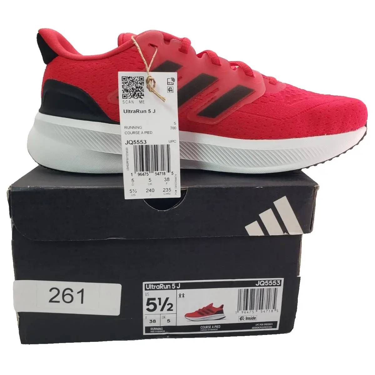 Adidas shoes - Pure Ruby/Black/White (UPC: 196475547185) 2