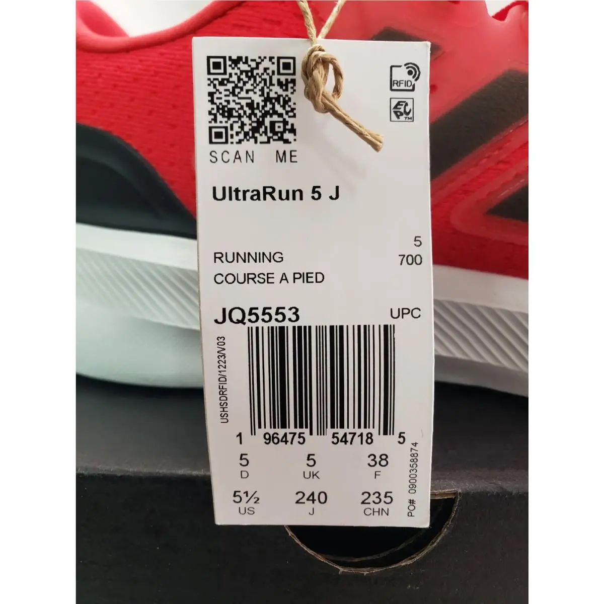 Adidas shoes - Pure Ruby/Black/White (UPC: 196475547185) 3