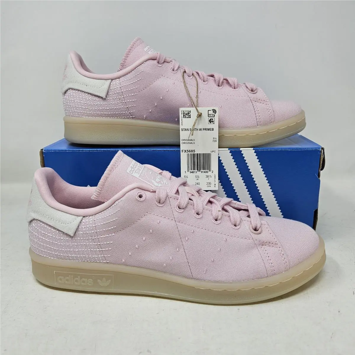 Wmns Adidas Stan Smith Primeblue Classic Casual Shoe / Pink / FX5685 / Size 7