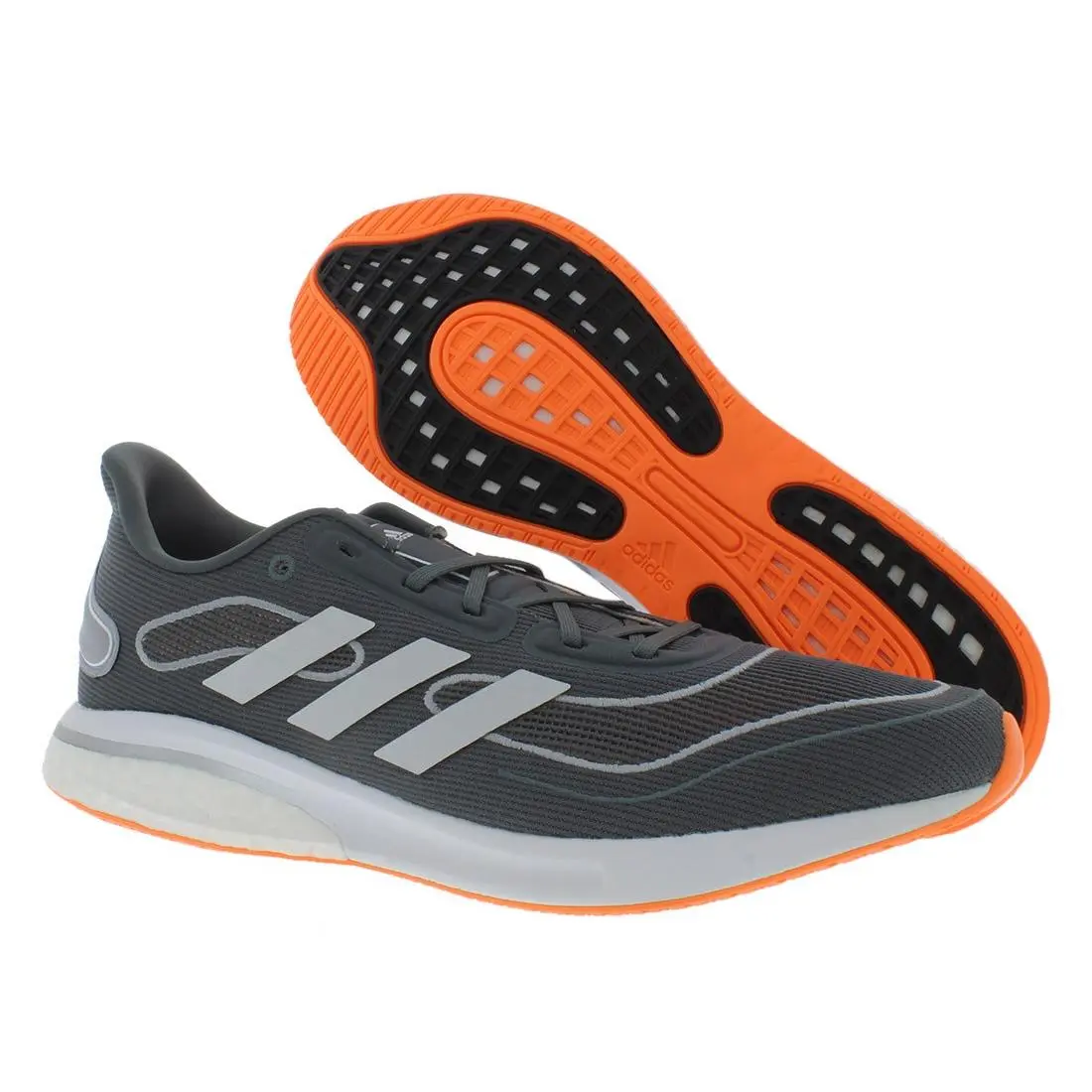 Supernova M Mens Shoes Size 11.5 Color: Grey/white/orange by Adidas