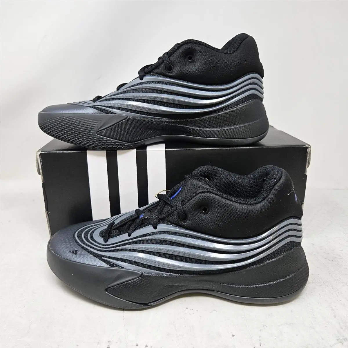 Adidas Dame X J Basketball Shoes / Metallic Iron Black / JP8638 / Youth 6.5