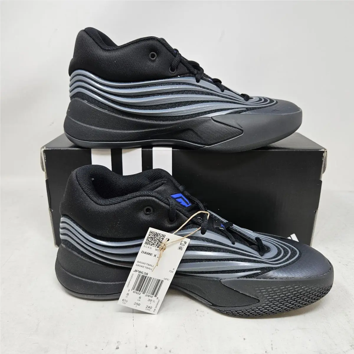 Adidas shoes - Adidas Dame X - Dame - JP8638 - Black (UPC: 197622378195) 0