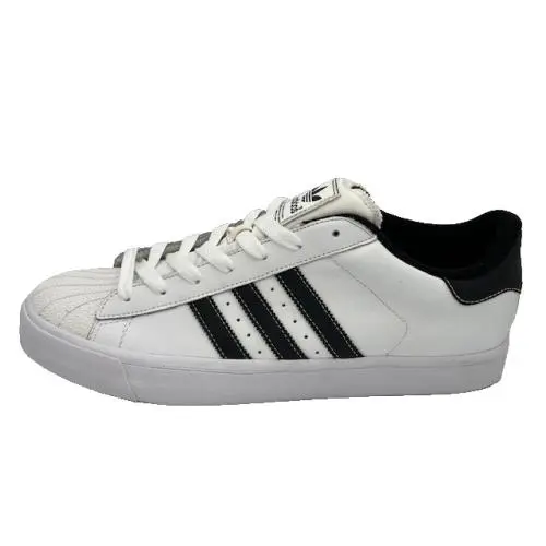 Adidas Superstar Vulc Low Leather Sneakers Men Shoes White/black/ Size 12