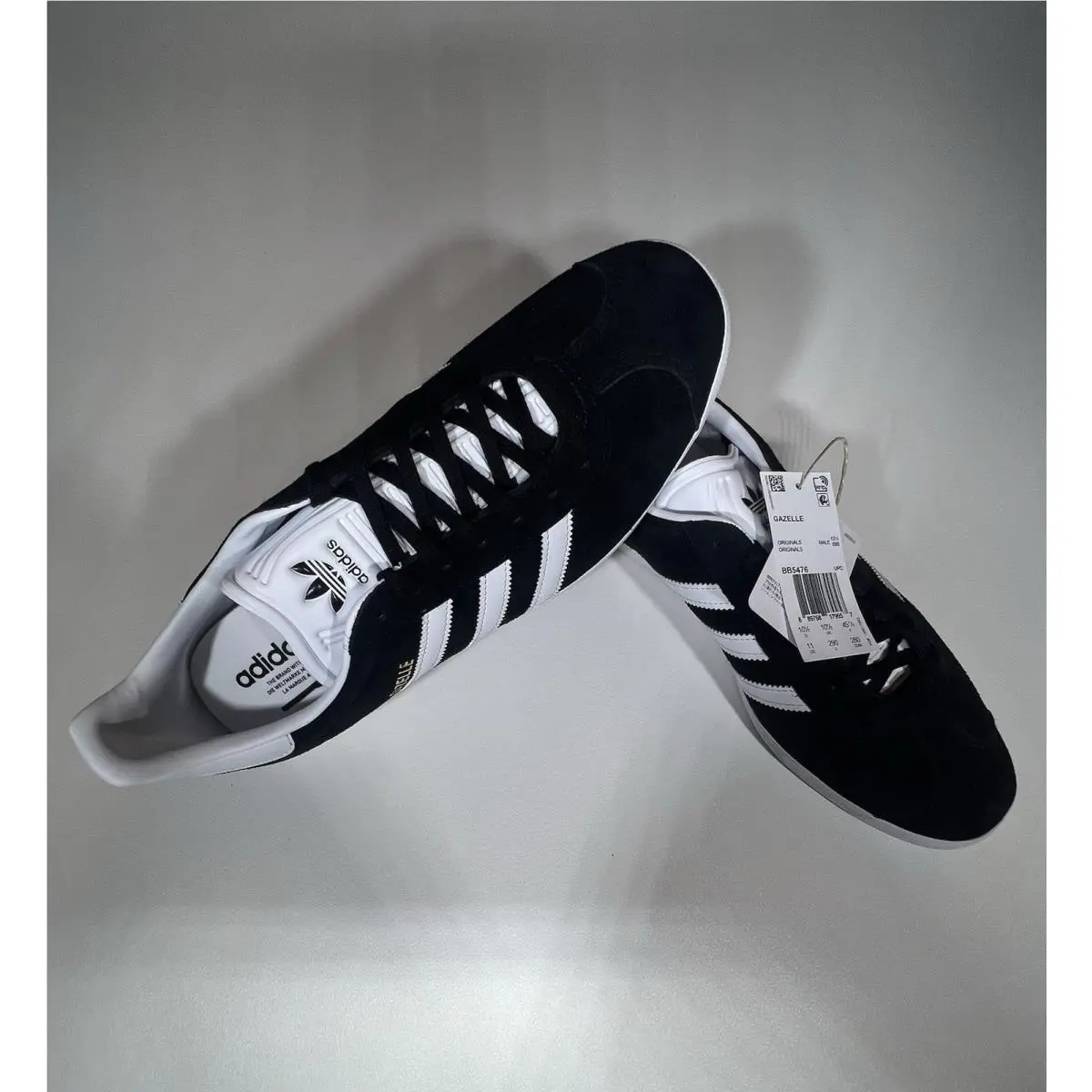 Adidas Gazelle Black Low Top Sneakers Men’s Sz 11