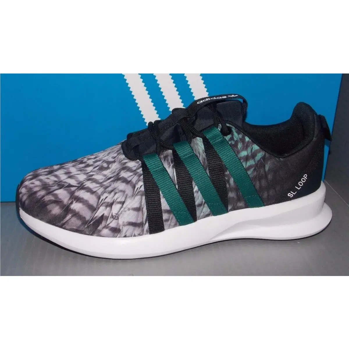 Mens Adidas SL Loop Racer in Colors Black / Emerald / Ftw White Size 8.5