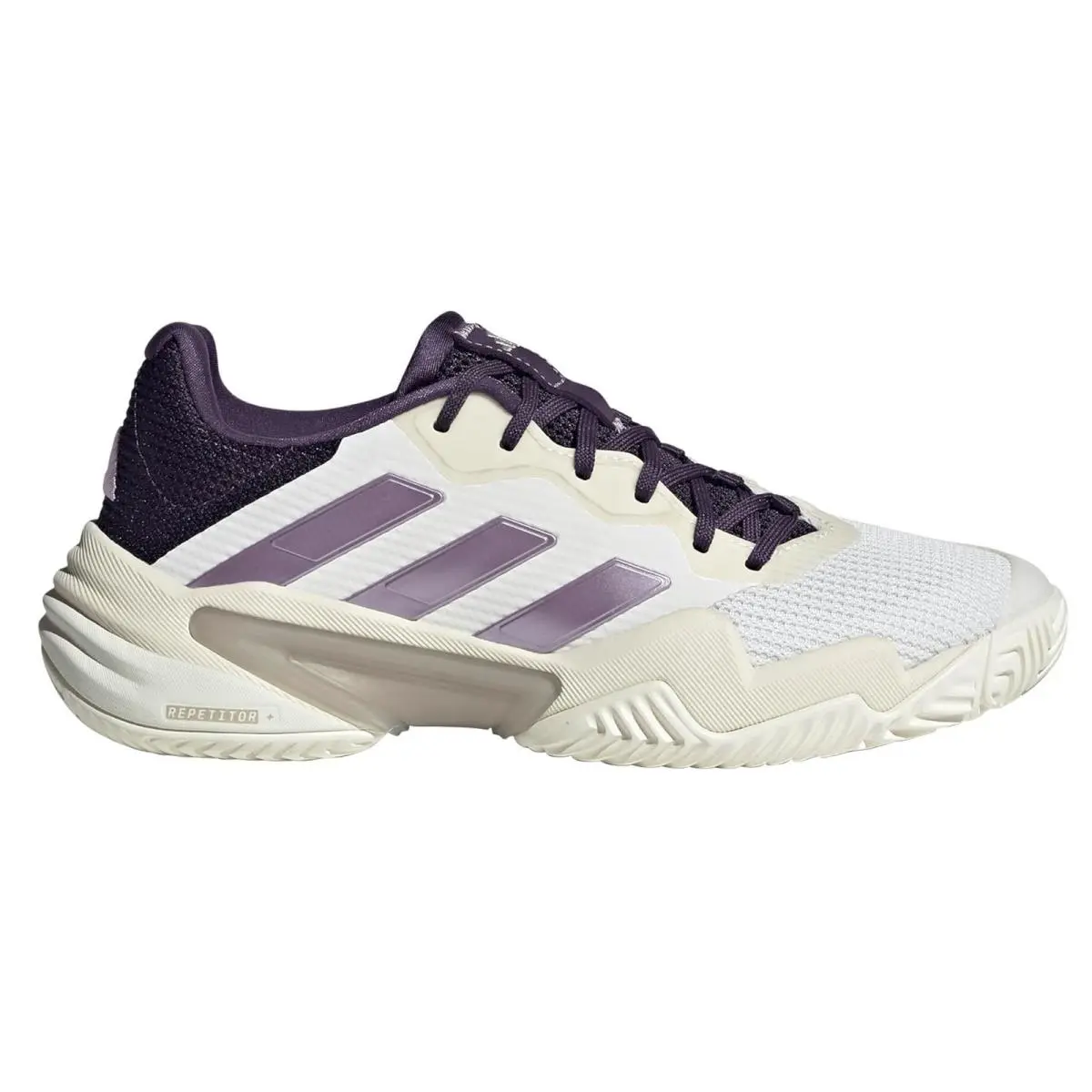 Women’s Barricade 13 Tennis Shoes White Powder Plum Aurora Plum 8.5 by Adidas