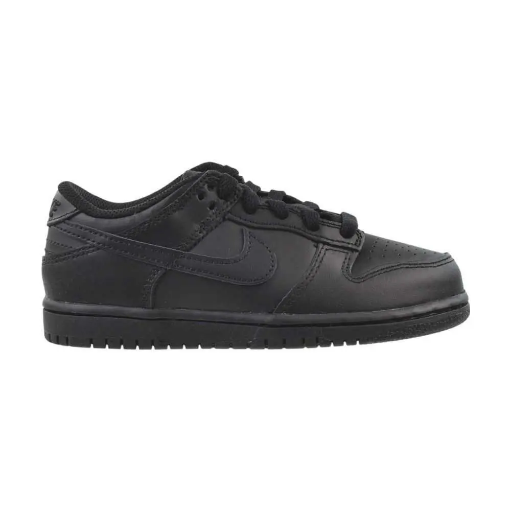 Nike Dunk Low PS Little Kids` Shoes Black/black FB9108-009 - Black/Black/Black