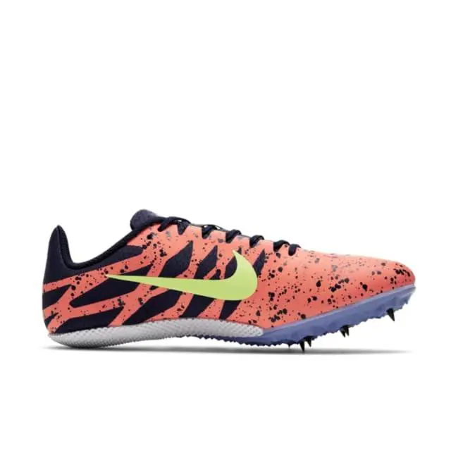 Nike Mens Zoom Rival S9 Spiked Running Shoes Black/orange - Black/Orange