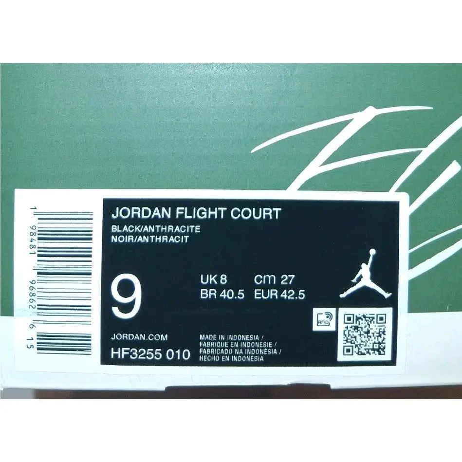Nike shoes - Jordan Flight Court - Flight Court - HF3255-010 - Black/Anthracite 22