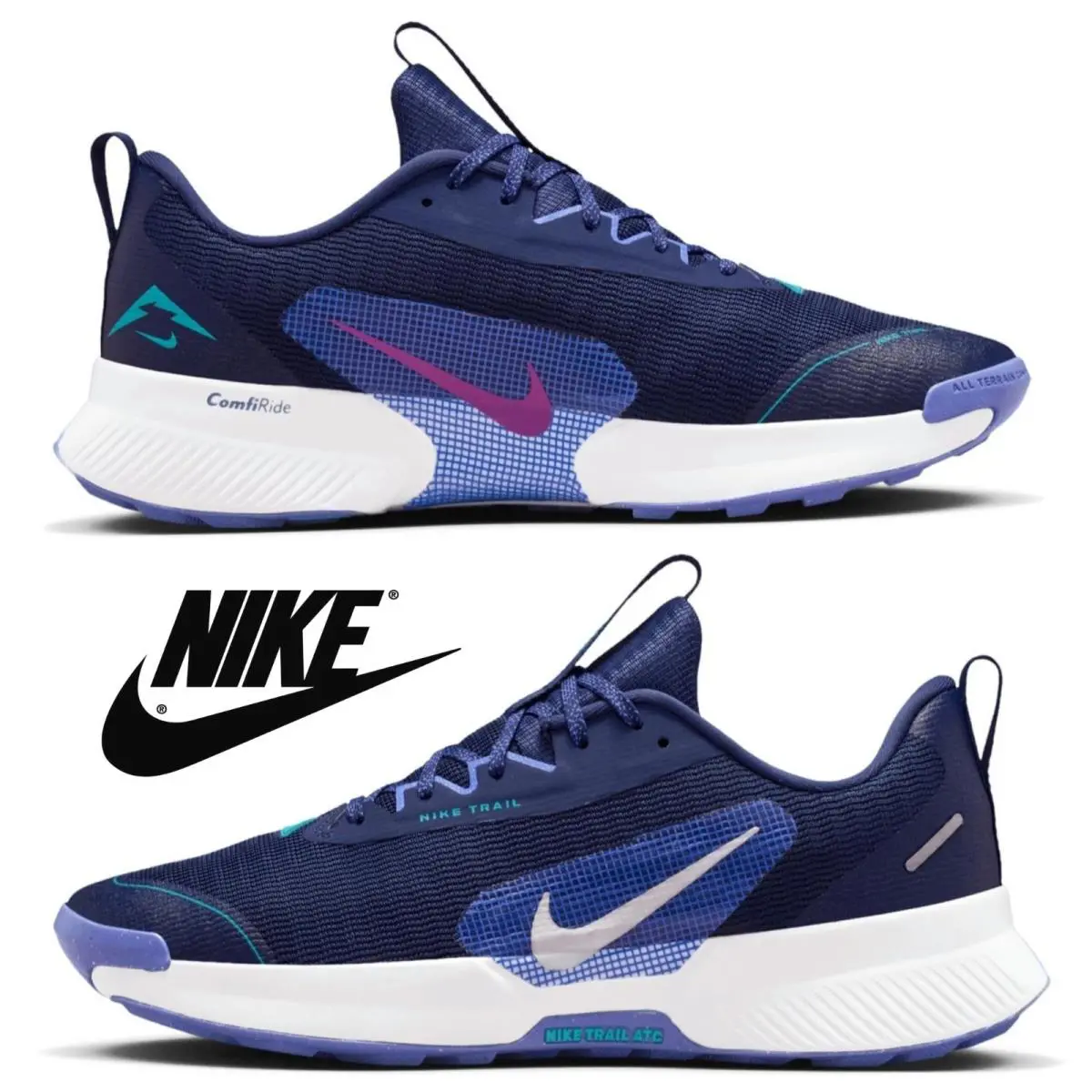 Nike shoes - Nike Juniper Trail 3 - Juniper Trail - Blue, Maufacturer: Midnight Navy/Midnight Navy/Sapphire 23