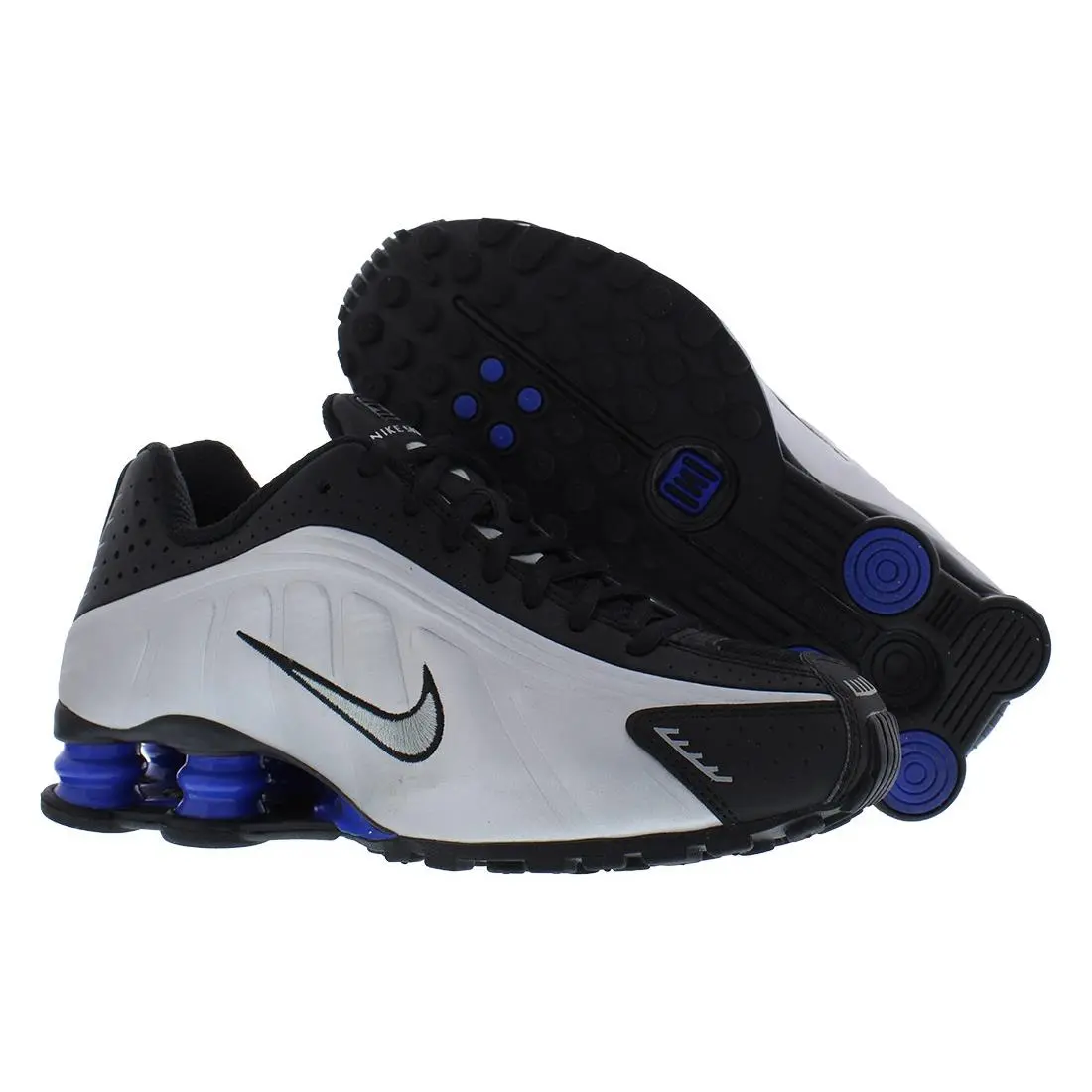 Nike Shox R4 Mens Shoes - Black/Metallic Silver, Main: Black