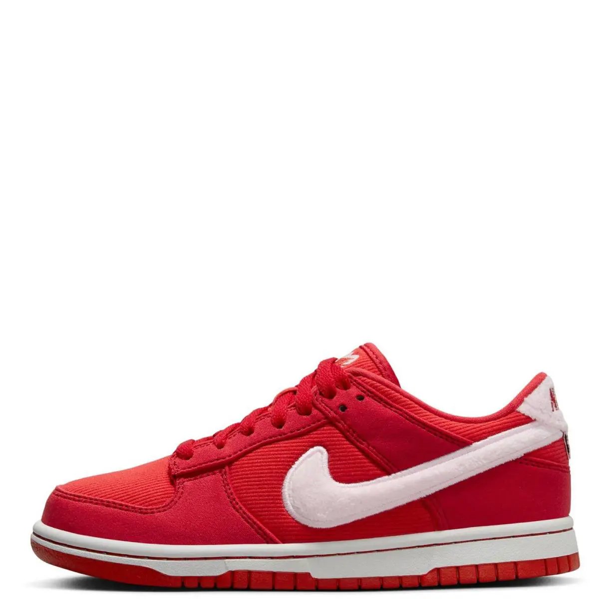 Big Kid`s Nike Dunk Low Fire Red/pink Foam-lt Crimson FZ3548 612 - Fire Red/Pink Foam-LT Crimson