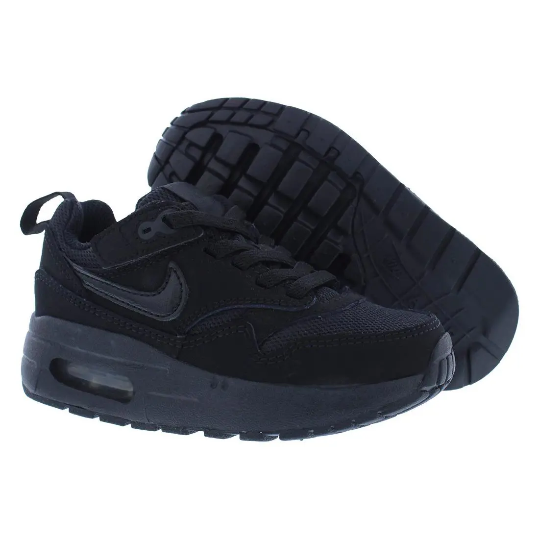 Nike Air Max 1 Easyon PS Boys Shoes - Black/Black/Black, Main: Black