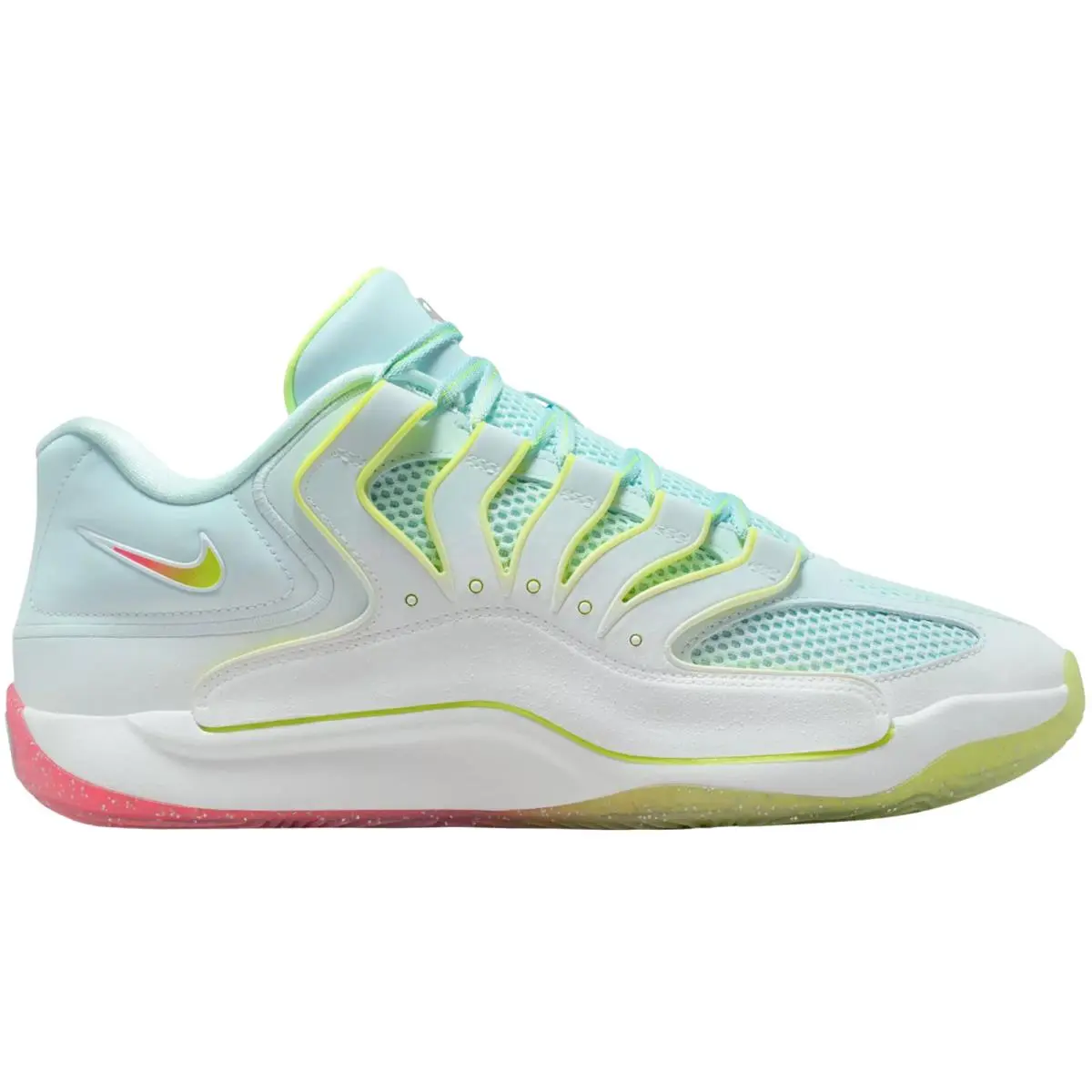 KD18 Men Basketball Shoe US Size 7-14 Colors Athletic Casual White/Volt/Bright Crimson/Glacier Blue by Nike