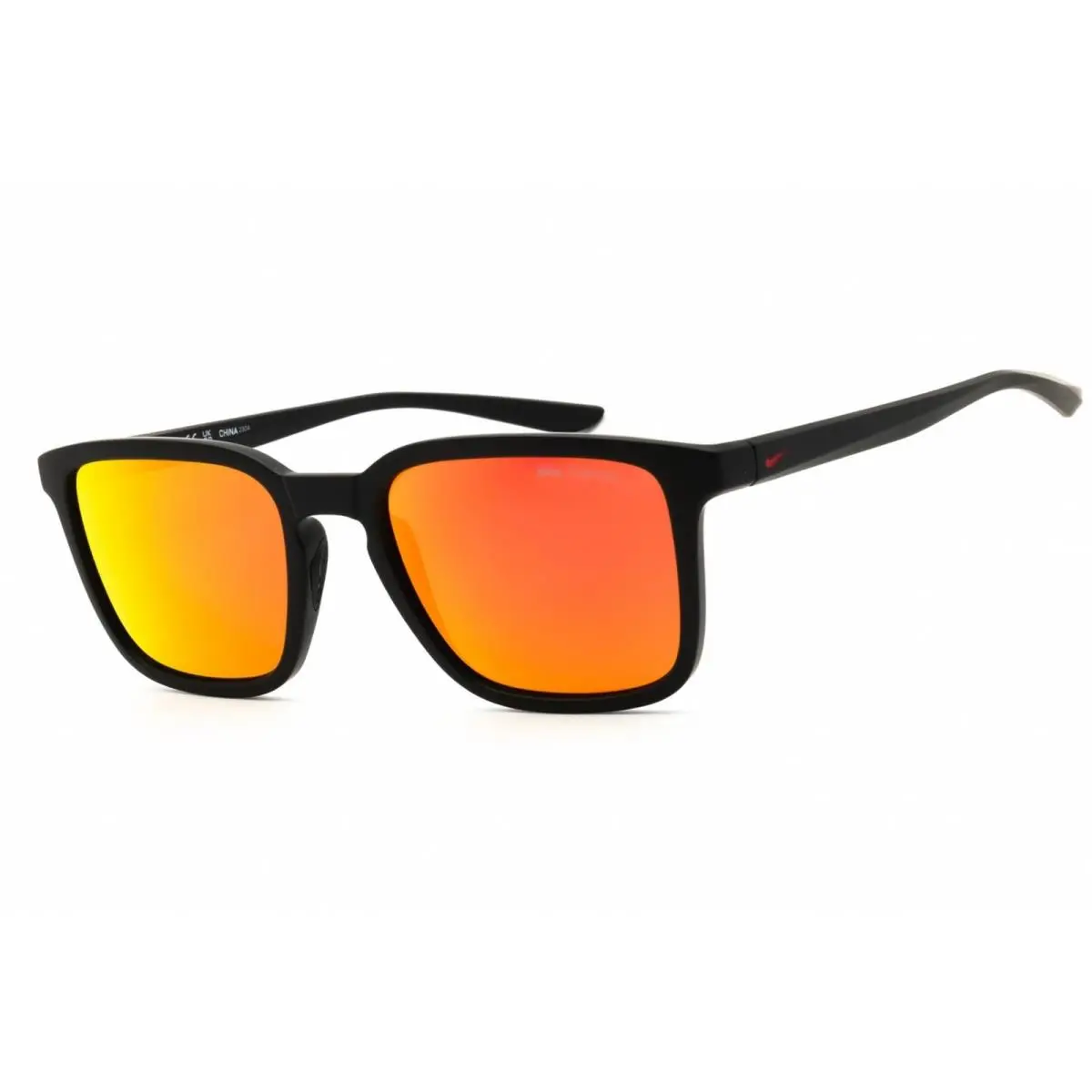 Nike Unisex Sunglasses Matte Black/polarbrown Frame Circuit P FJ2234 012 - Frame: Matte Black/Polar brown, Lens: Brown w/Red