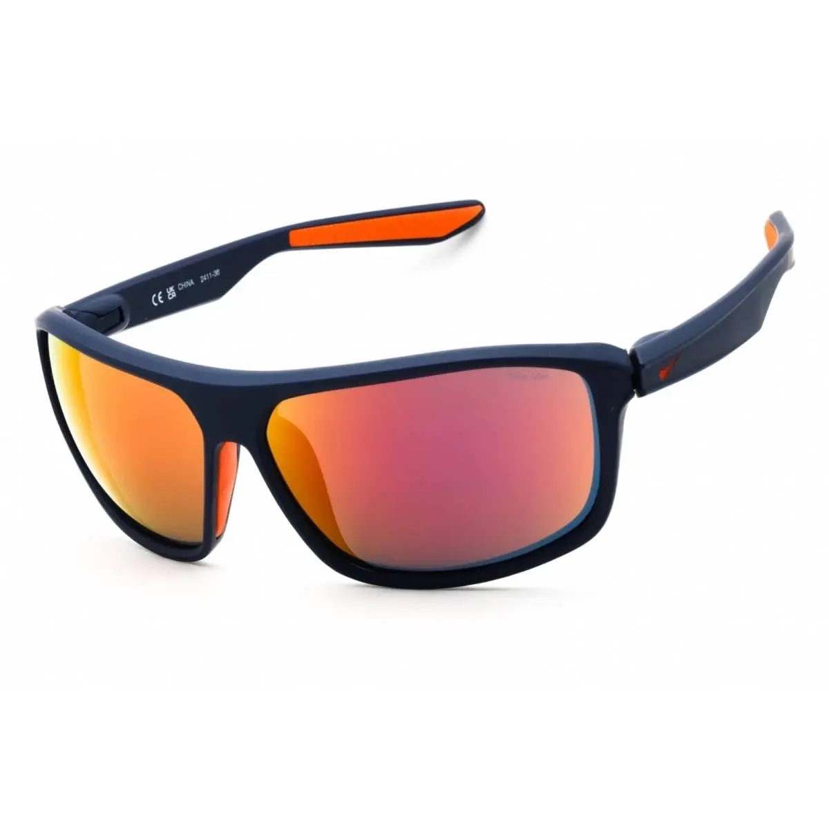 Nike IB3286X 492 Matte Blue Premier Stride Sunglasses with Orange Lenses - Frame: Matte Blue Void, Lens: Orange
