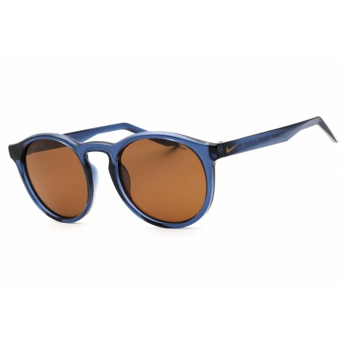 Nike Unisex Sunglasses Blue Void Round Shape Full Rim Frame Swerve P FD1850 492 - Frame: Blue Void, Lens: Brown