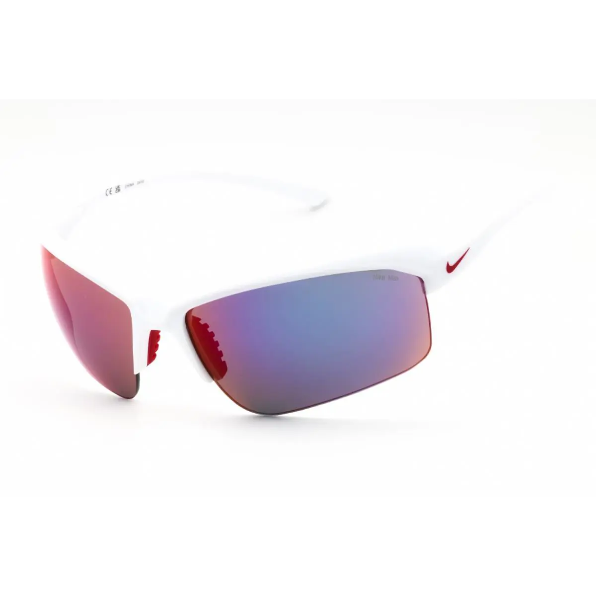 Nike Skylon Rise IB3520X 100 Sunglasses White Frame Infrared Mirror Lenses 70mm - Frame: White, Lens: Infrared