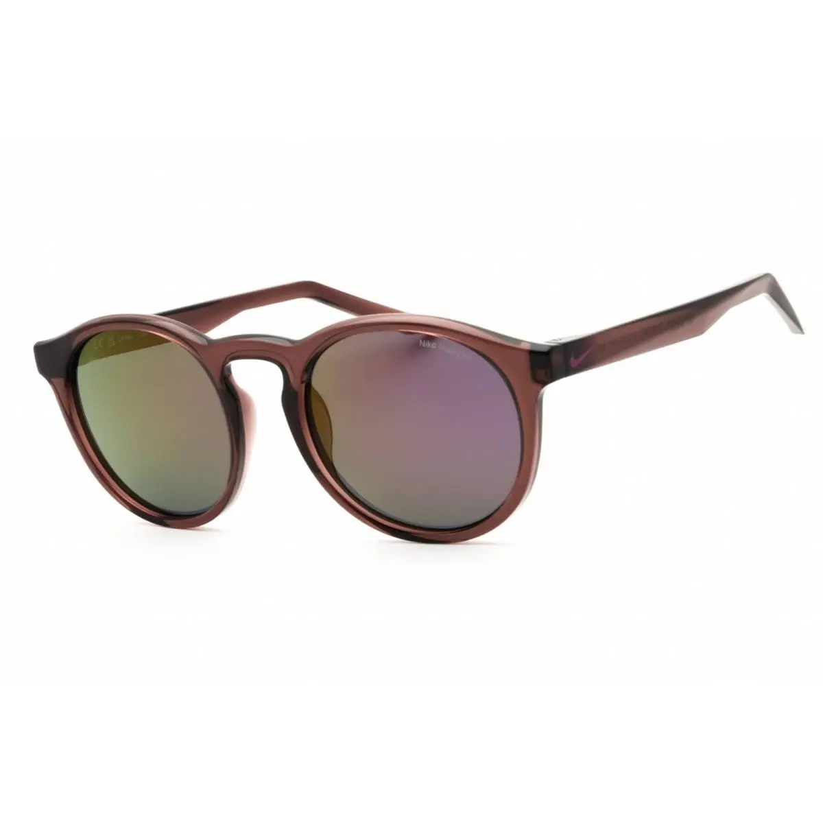 Nike Unisex Sunglasses Plum Eclipse Round Full Rim Frame Swerve P FD1850 291 - Frame: Plum Eclipse, Lens: Pink