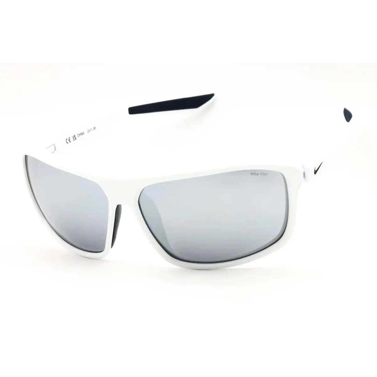 Nike Premier Stride IB3286X 100 White/chrome Mirror Sunglasses - Frame: White, Lens: Chrome, code: 100