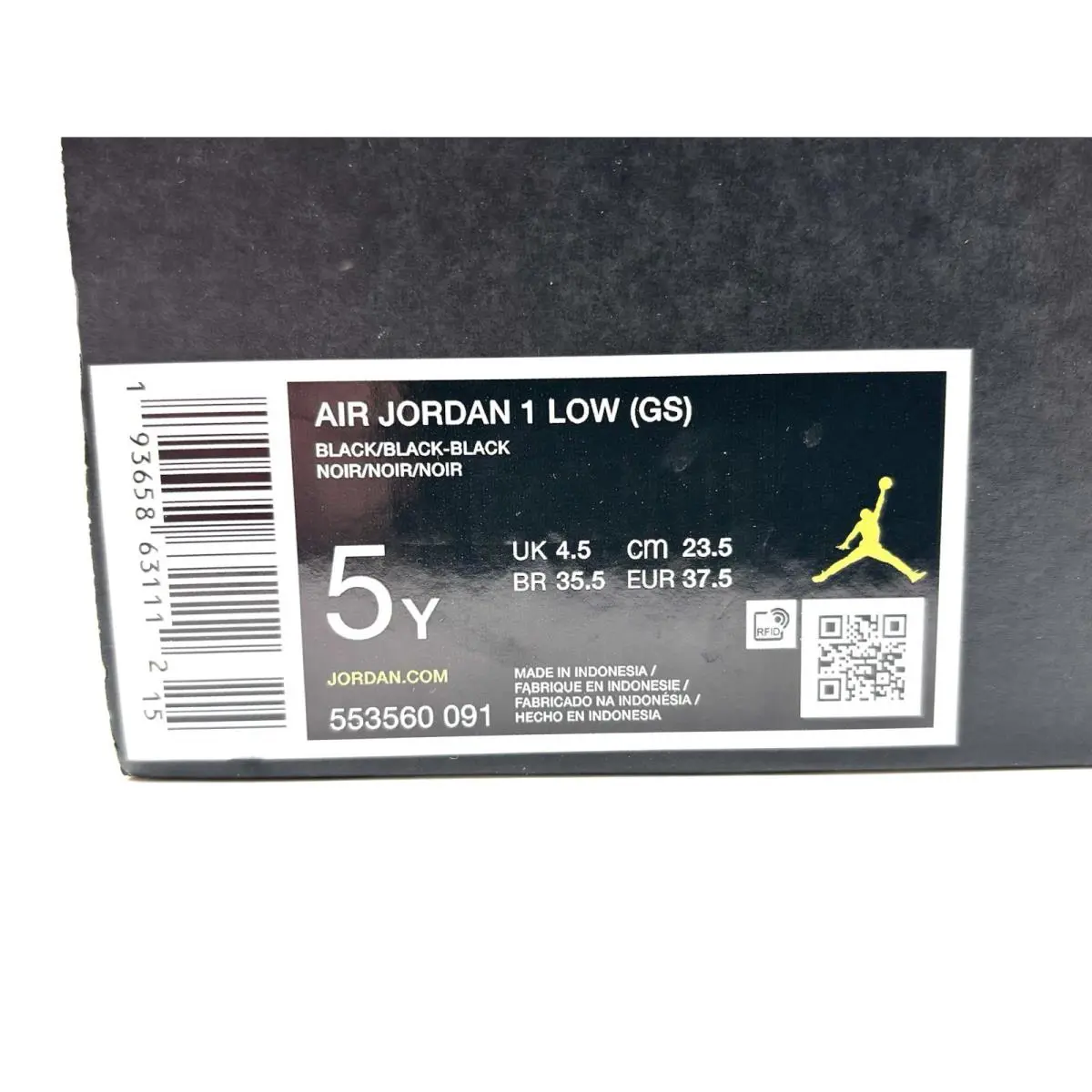 Nike shoes - Nike Air Jordan 1 - Air - 553560-091 - Black/Black/Black 10