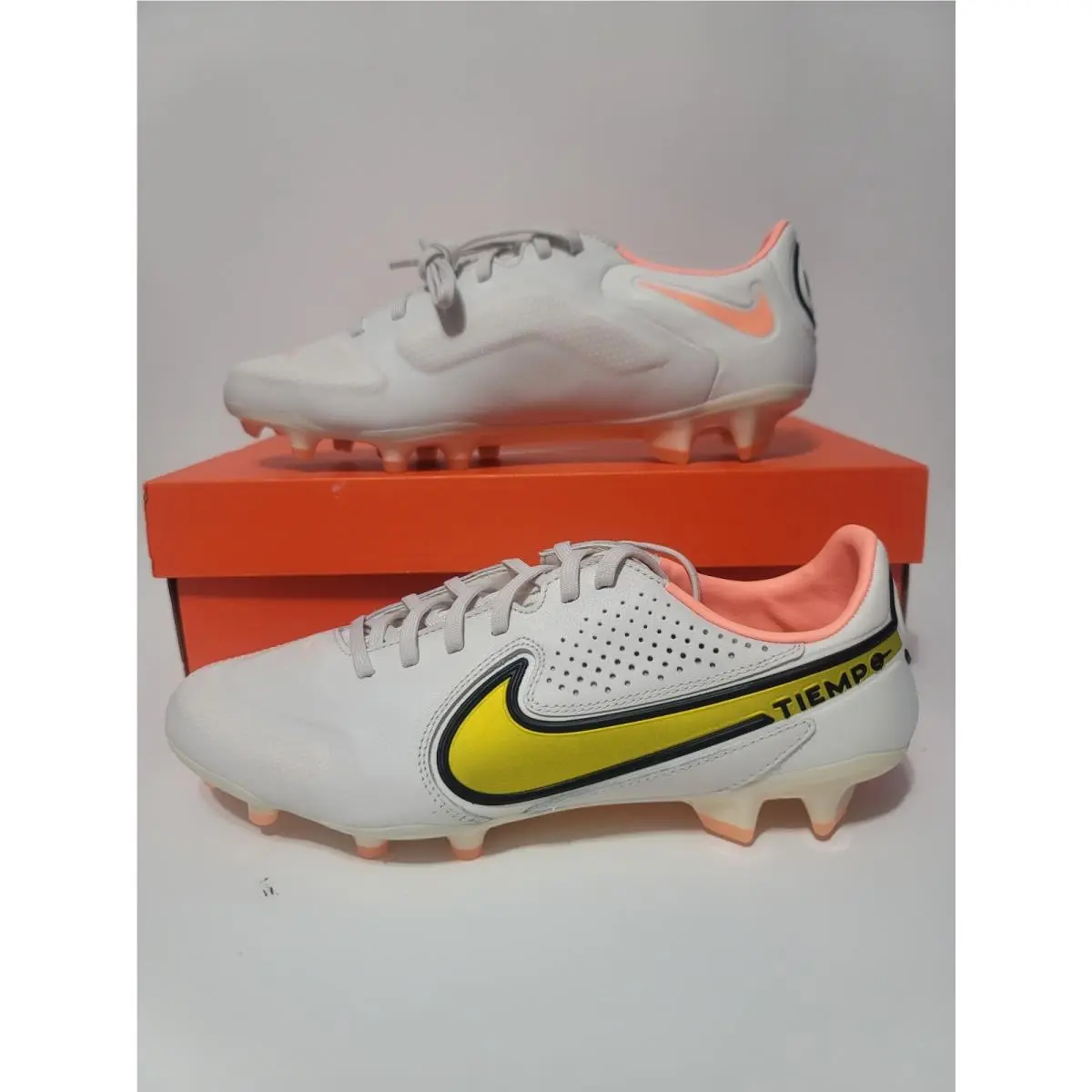 Nike Tiempo Legend 9 Pro FG White Soccer Cleats Size 8 DA1175-002