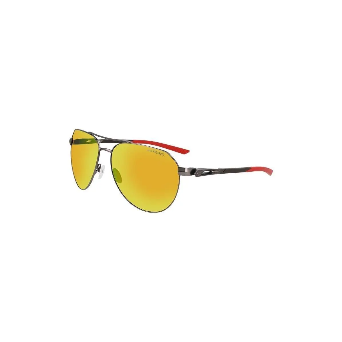 Nike Women Club Nine 60mm Polarized Aviator Sunglasses Satin Gunme - Frame: Multicolor