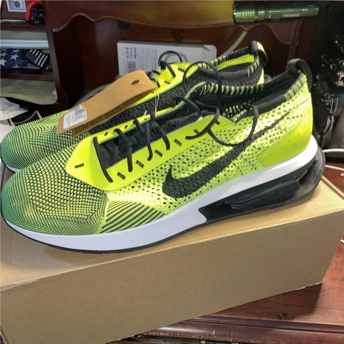 Nike shoes - Nike Air Max Flyknit - Air Max Flyknit - Neon/Black, Main: Green (UPC: 196604352659) 0
