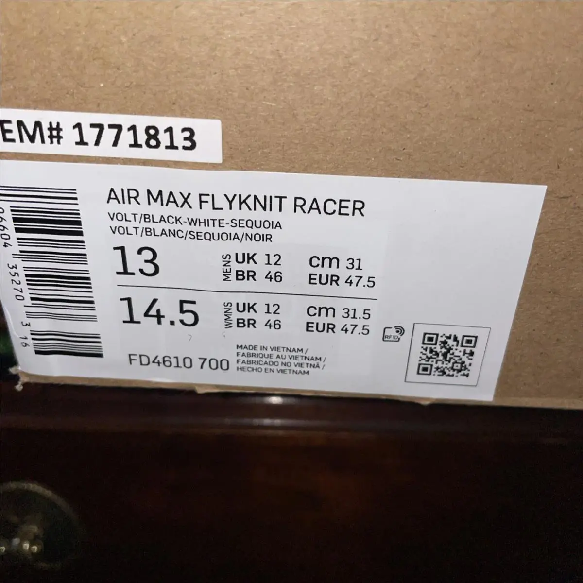Nike shoes - Nike Air Max Flyknit - Air Max Flyknit - Neon/Black, Main: Green (UPC: 196604352659) 4
