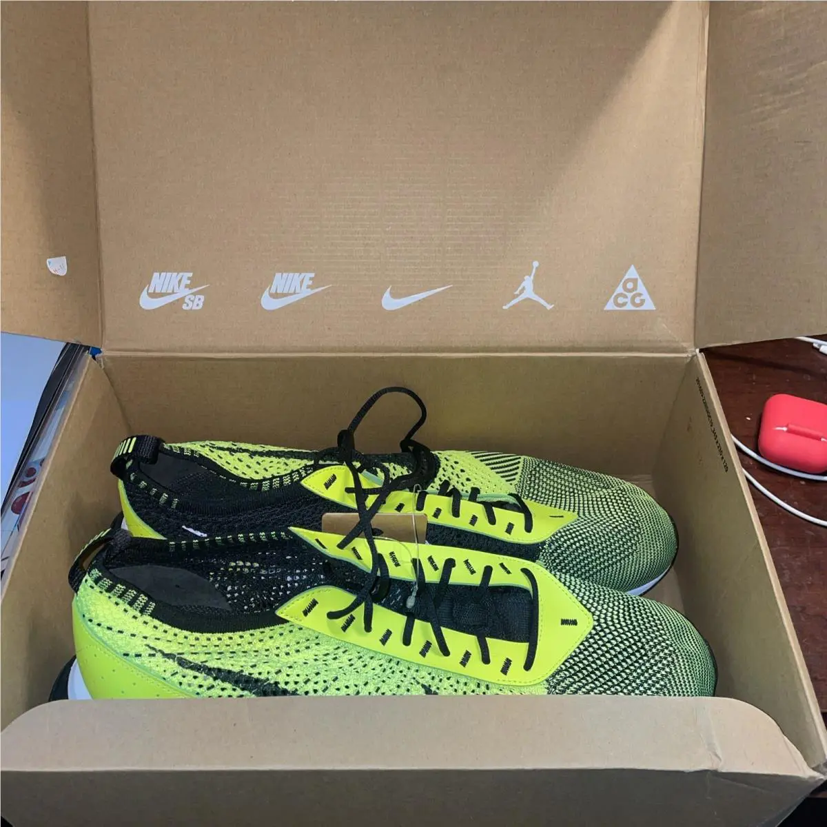 Nike shoes - Nike Air Max Flyknit - Air Max Flyknit - Neon/Black, Main: Green (UPC: 196604352659) 6