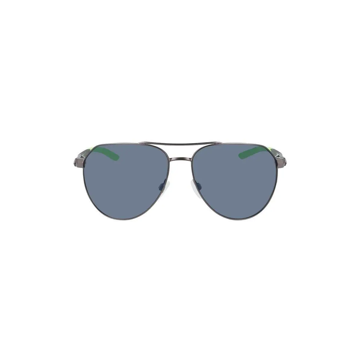 Nike Women Nine 60mm Aviator Sunglasses Satin Gunmetal/ Grey Slvr