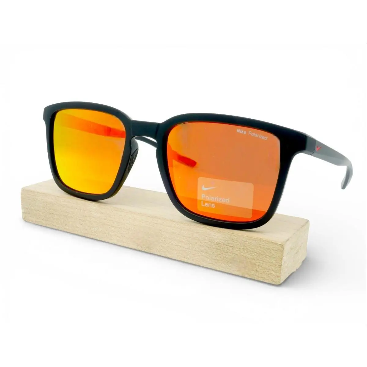 FJ2234-012 Mens Nike Circuit Polarized Sunglasses - Frame: Matte Black/University Red