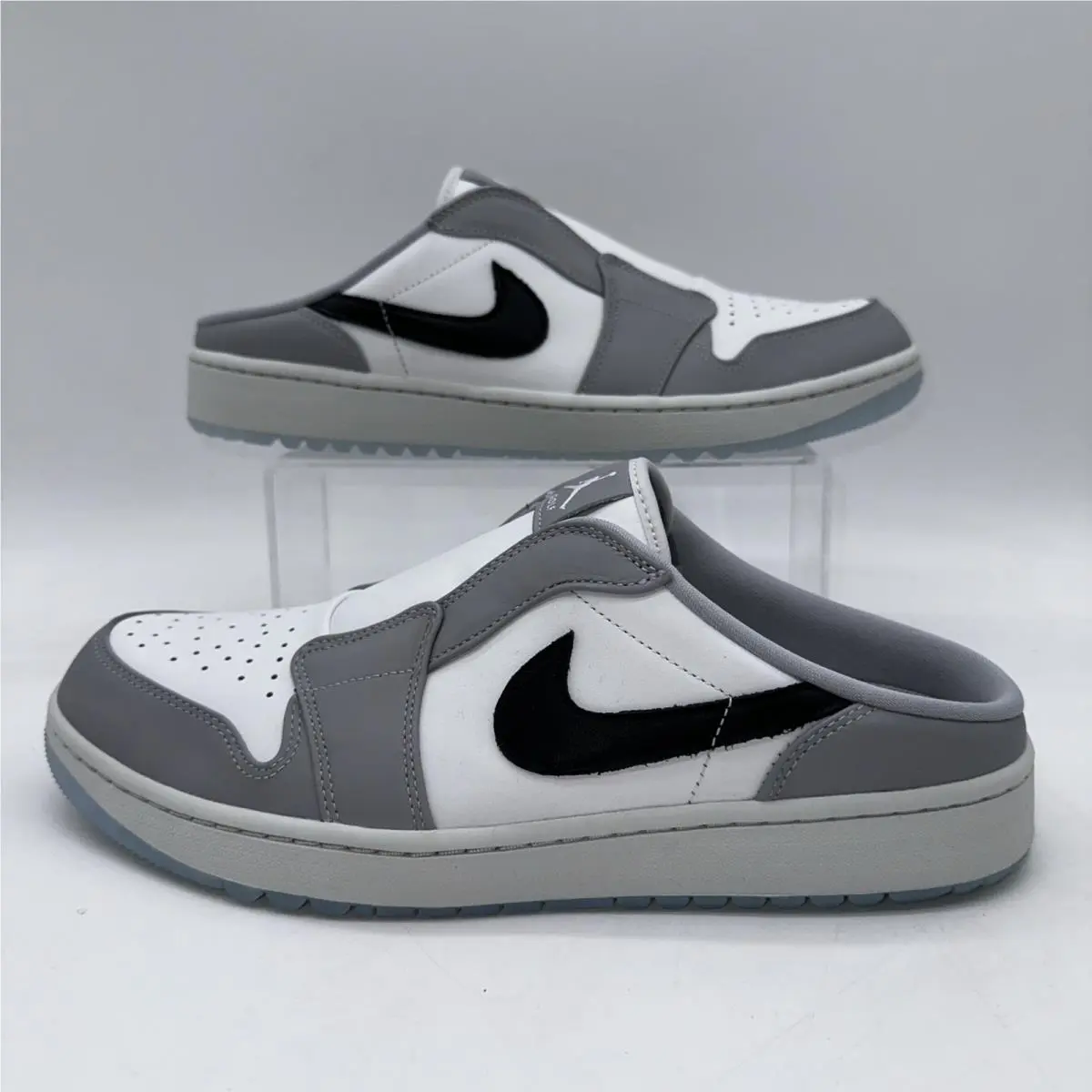 Men`s Size 12 Air Jordan Mule FJ1214 004 Gray/white Golf Cleat Sneaker by Nike