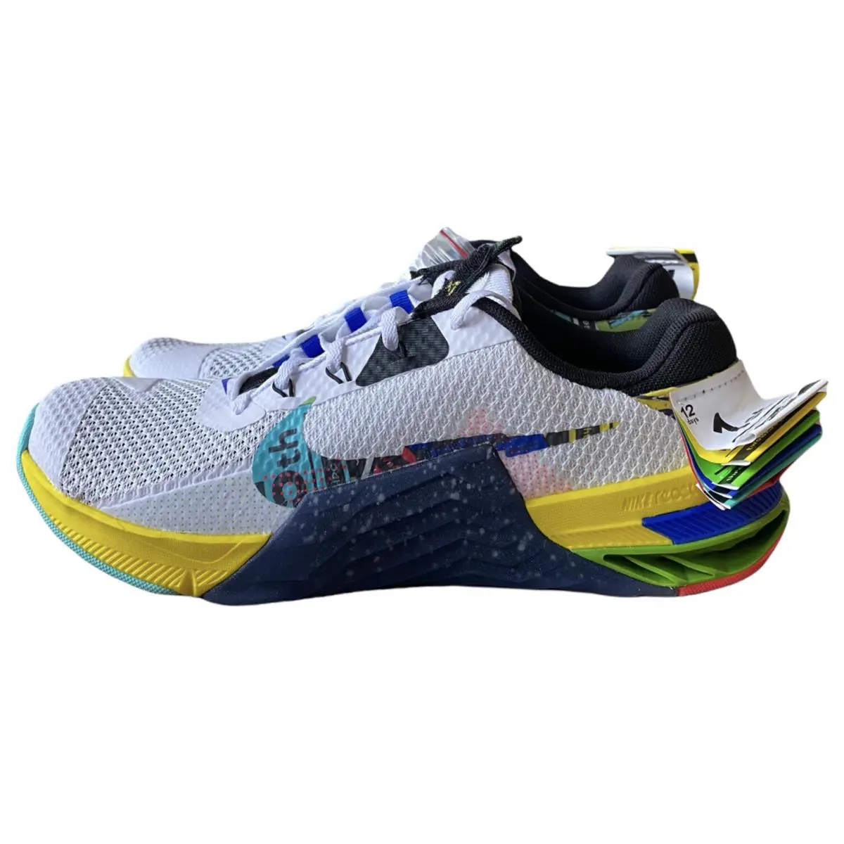 Nike Metcon 7 Amp `12 Days of Christmas` White Black Shoes DC9510-199 - Size 15 - Multicolor