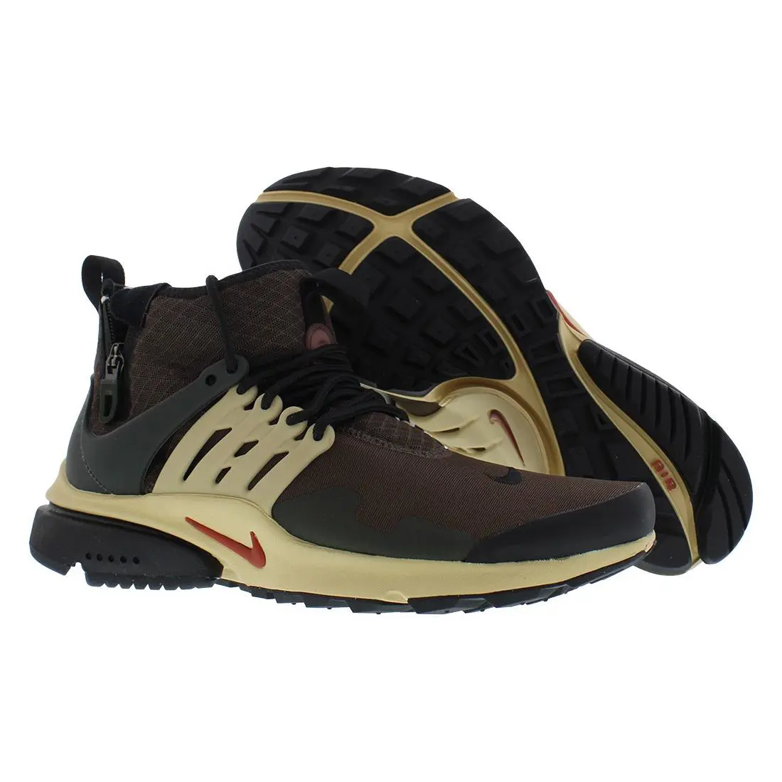 Nike Air Presto Mid Utility Mens Shoes Size 8 Color: Baroque Brown/canyon Rust - Brown, Main: Brown