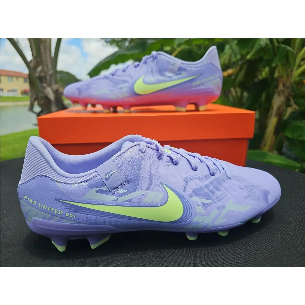 Nike Legend 10 Academy Fg/mg NU1 Purple Agate Volt HF1590 500 Men`s Sz 11