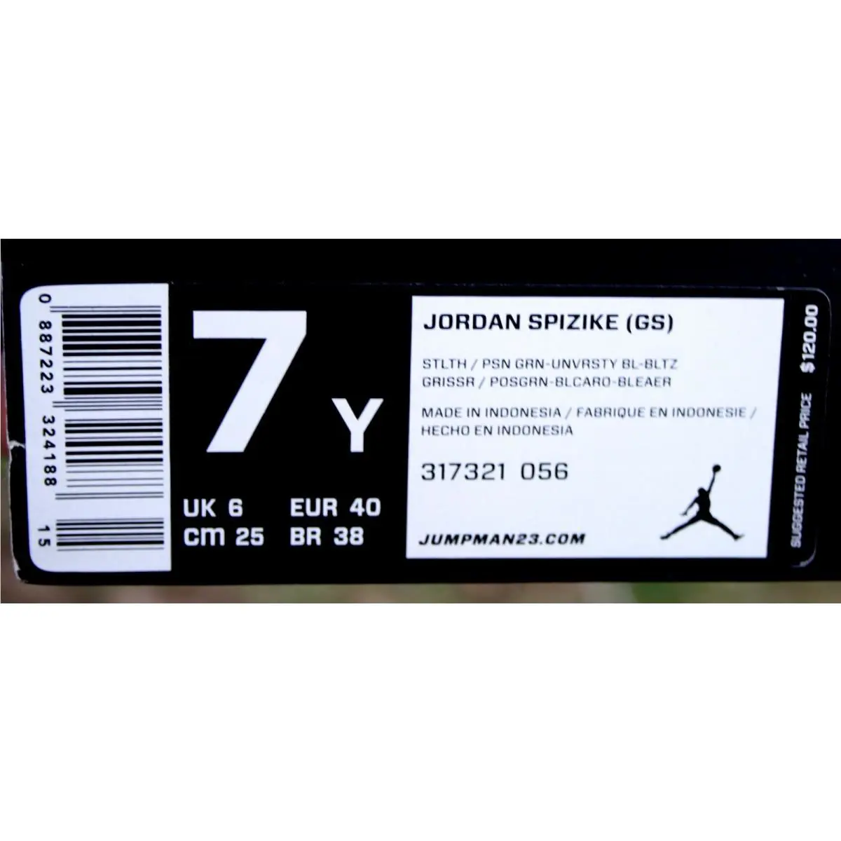 Nike shoes - Jordan Spizike - Spizike - Stealth/poison green/university blue/blitz (UPC: 0887223324188) 9