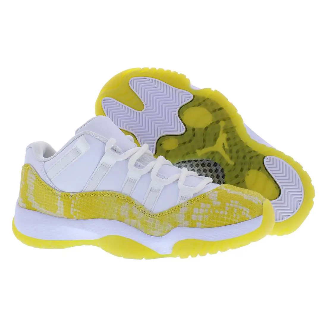 Nike Air Jordan 11 Retro Low Womens Shoes Size 5.5 Color: White/tour - White/Tour Yellow/White, Main: White
