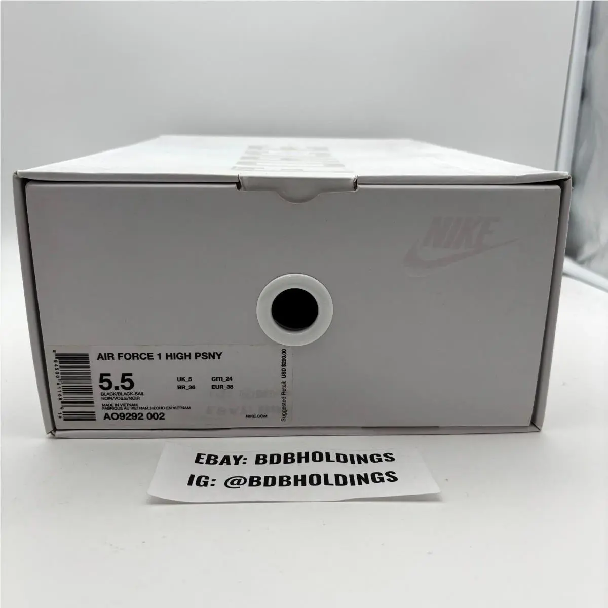 Nike shoes - Nike Air Force 1 High AO9292-002 - AO9292-002 - Black Sail (UPC: 884500611689) 9