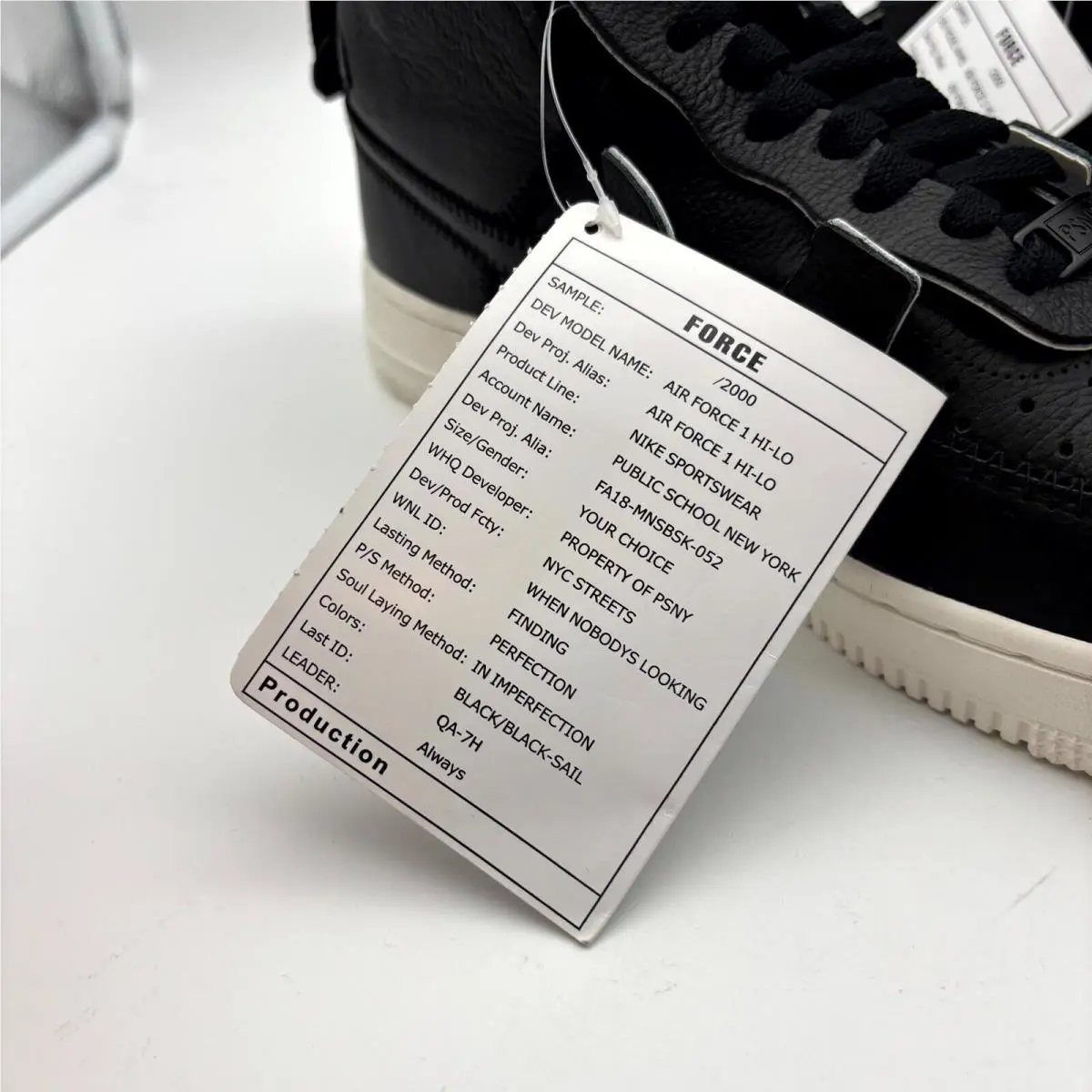 Nike shoes - Nike Air Force 1 High AO9292-002 - AO9292-002 - Black Sail (UPC: 884500611689) 7