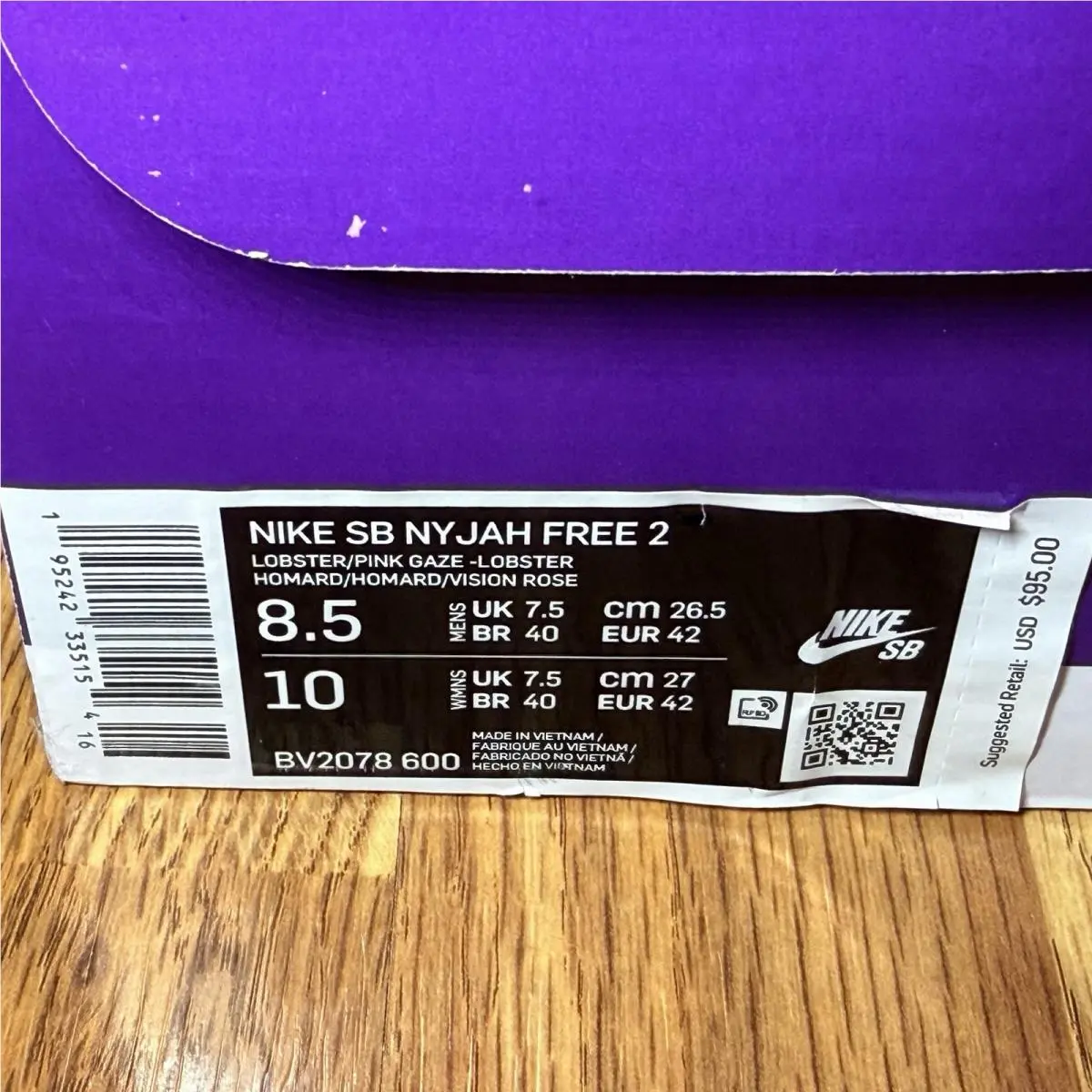 Nike shoes - Nike SB Nyjah Free 2 - BV2078-600 - White, Lobster, Pink Gaze (UPC: 0195242335185) 14