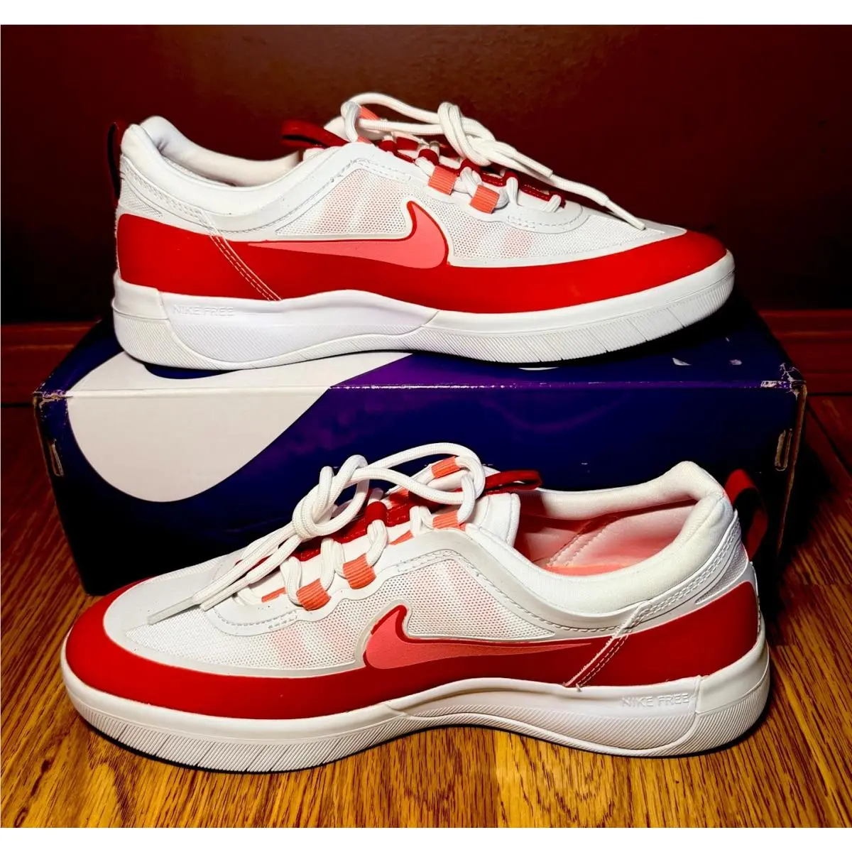 Nike shoes - Nike SB Nyjah Free 2 - BV2078-600 - White, Lobster, Pink Gaze (UPC: 0195242335185) 0