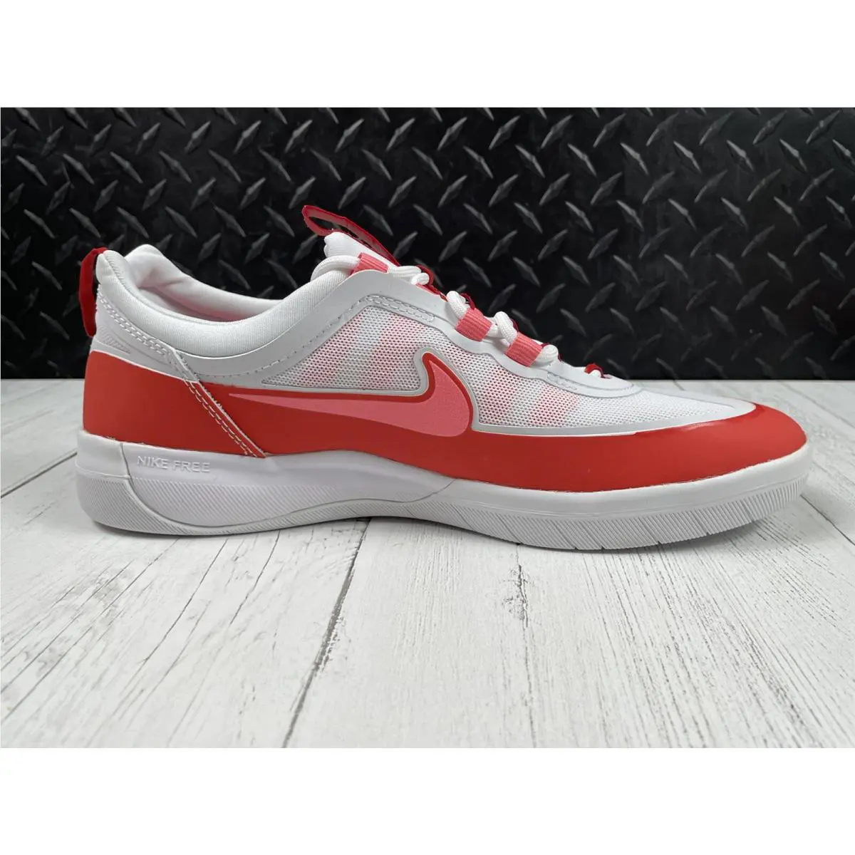Nike shoes - Nike SB Nyjah Free 2 - BV2078-600 - White, Lobster, Pink Gaze (UPC: 0195242335185) 8