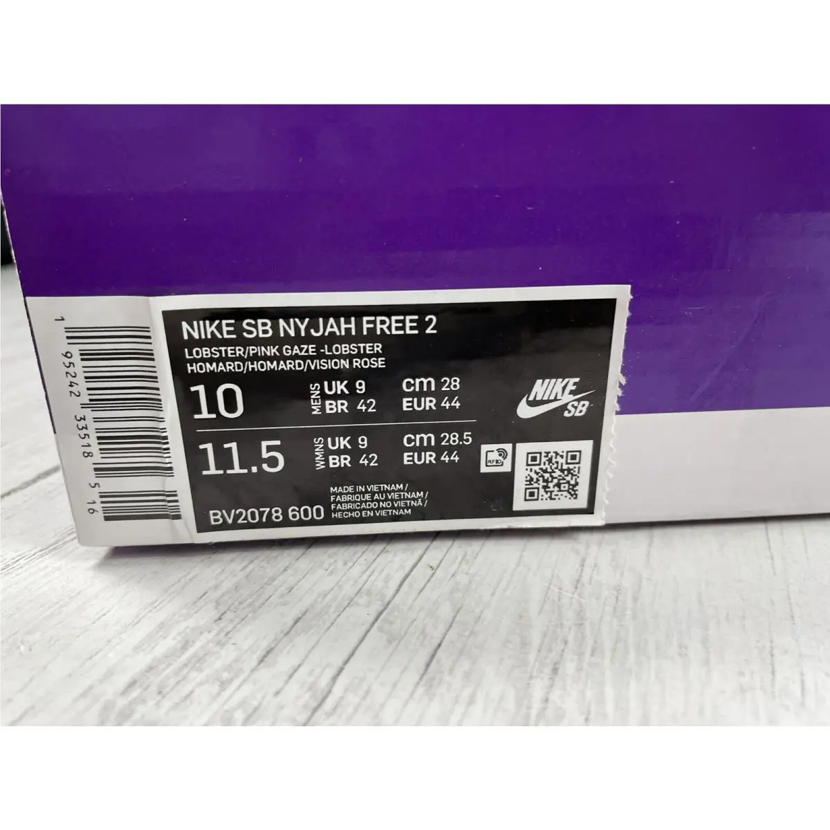 Nike shoes - Nike SB Nyjah Free 2 - BV2078-600 - White, Lobster, Pink Gaze (UPC: 0195242335185) 10