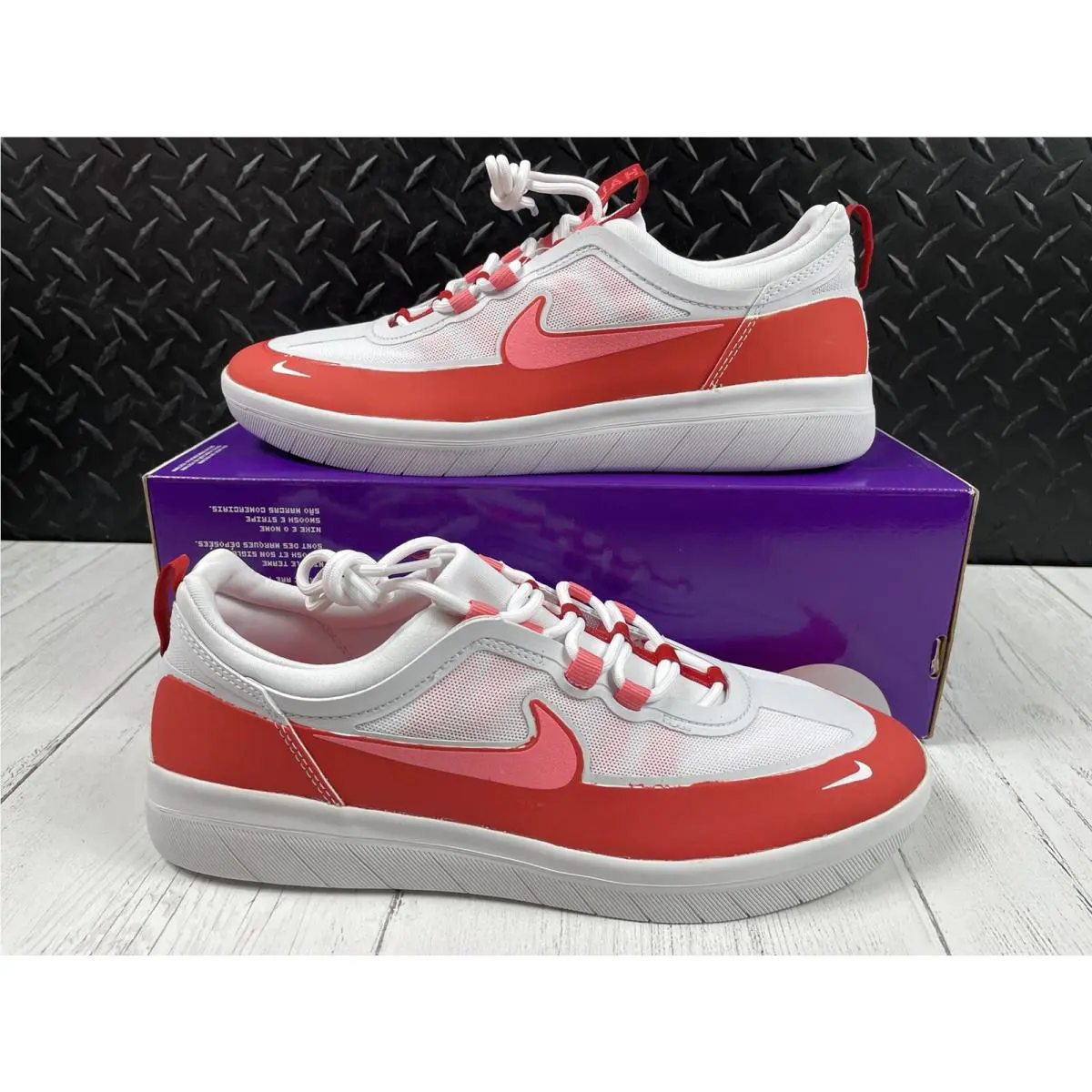 Nike shoes - Nike SB Nyjah Free 2 - BV2078-600 - White, Lobster, Pink Gaze (UPC: 0195242335185) 1