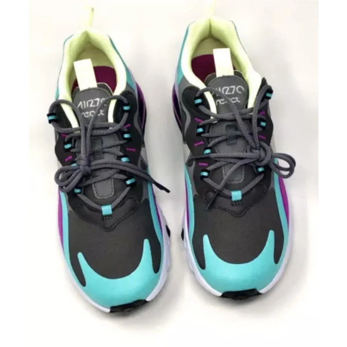 Nike shoes - Nike Air Max 270 React GS - Teal, Purple (UPC: 193152374409) 8