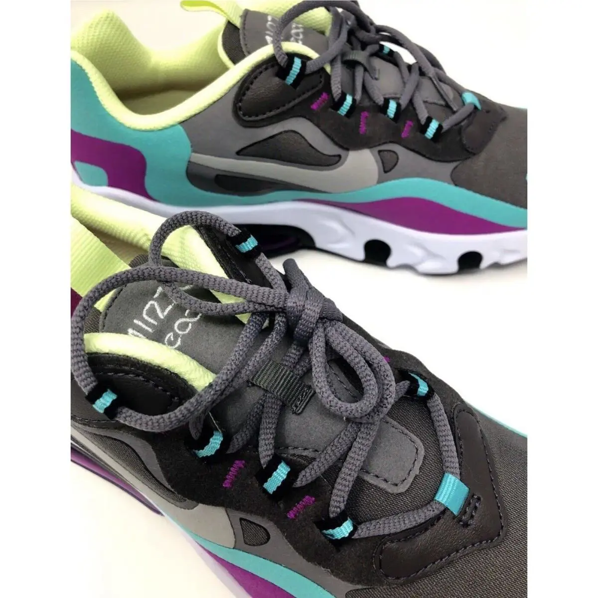 Nike shoes - Nike Air Max 270 React GS - Teal, Purple (UPC: 193152374409) 0