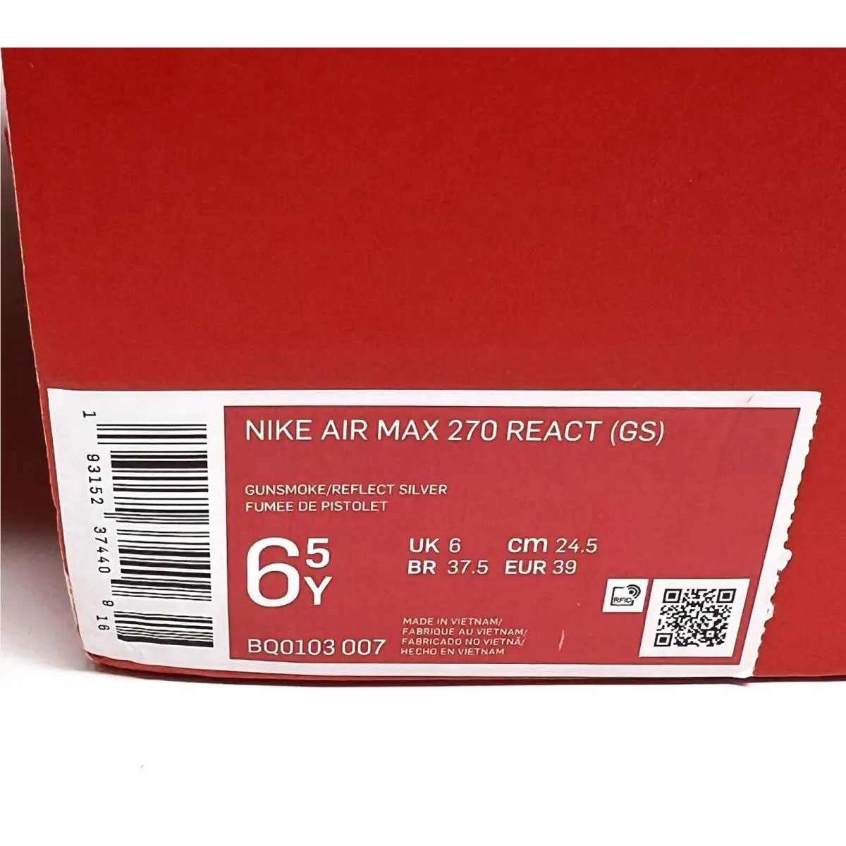 Nike shoes - Nike Air Max 270 React GS - Teal, Purple (UPC: 193152374409) 2