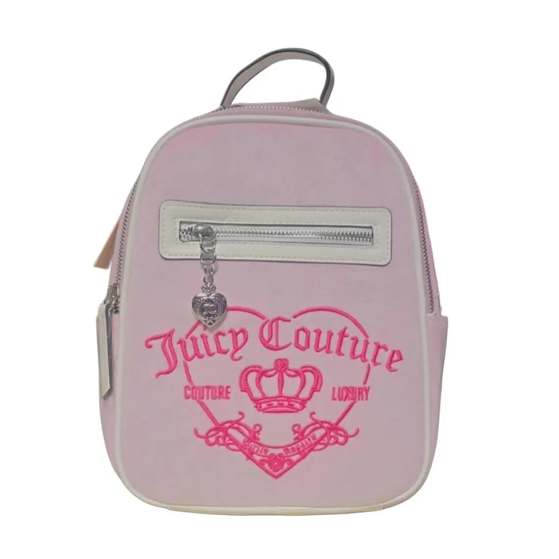 Juicy Couture Girlie Royalty Med Backpack - Handle/Strap: Pink, Exterior: Pink, Lining: Pink